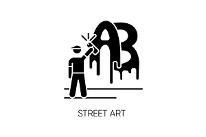 Street Art Black Glyph Icon