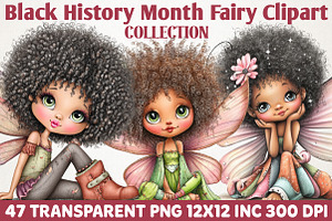 Black History Month Fairy Clipart, an Illustration by RobertsArt