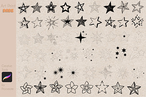 Star Stamps Basic Shape Doodle Art