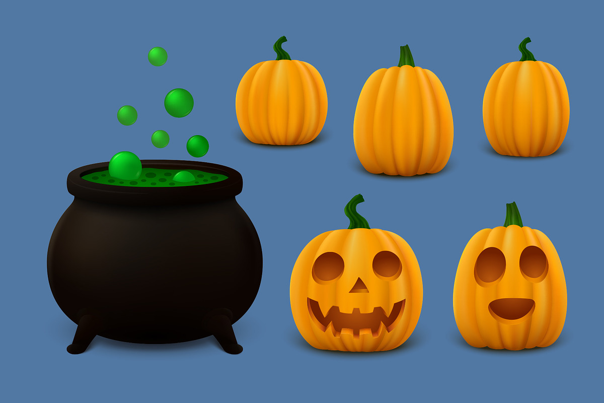 Halloween Posters Set, a Decorative Illustration by yurlick (Photo 5 of 5)