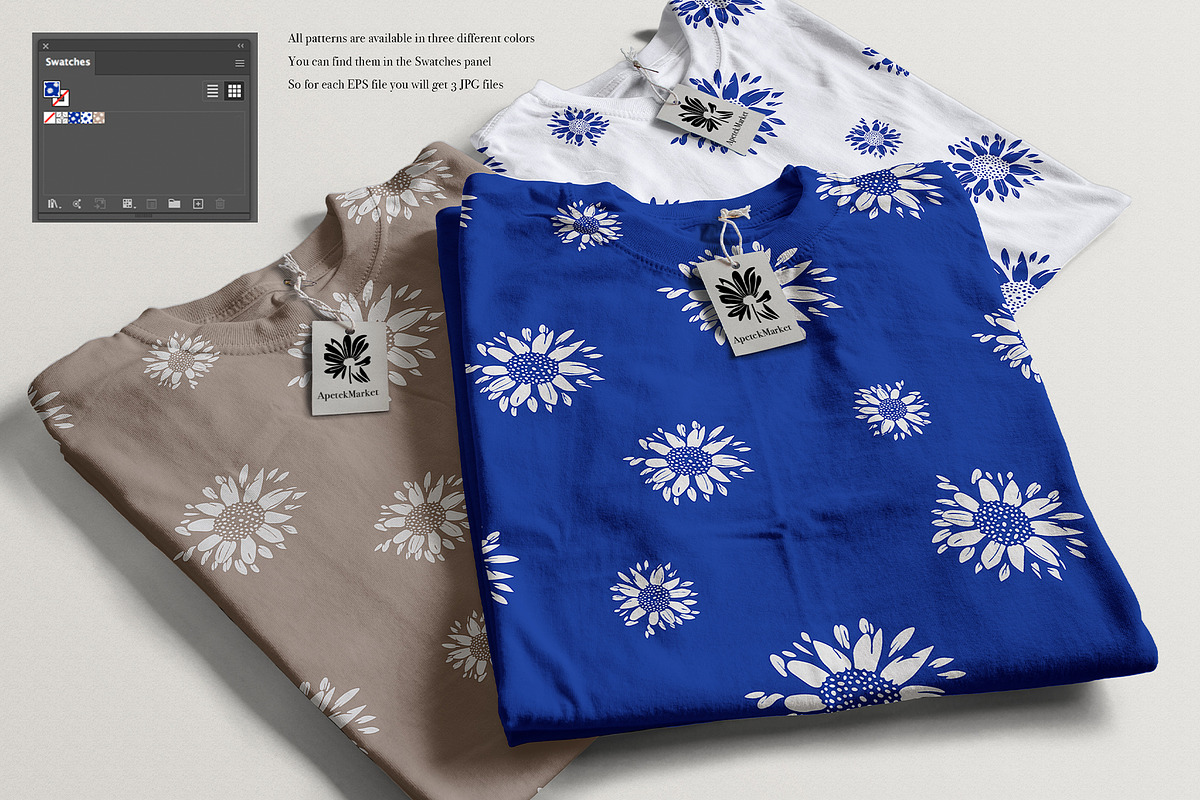 MODERN FLORAL PATTERNS, a Pattern Graphic by ApetekMarket (Photo 5 of 7)