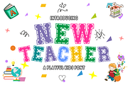 New Teacher - Smart & Playful Font, a Serif Font by KiddoGlyphs Studio (Thumbnail 1 of 6)