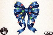 Light Bow Christmas PNG, an Illustration by DreamCafeArt (Thumbnail 1 of 7)