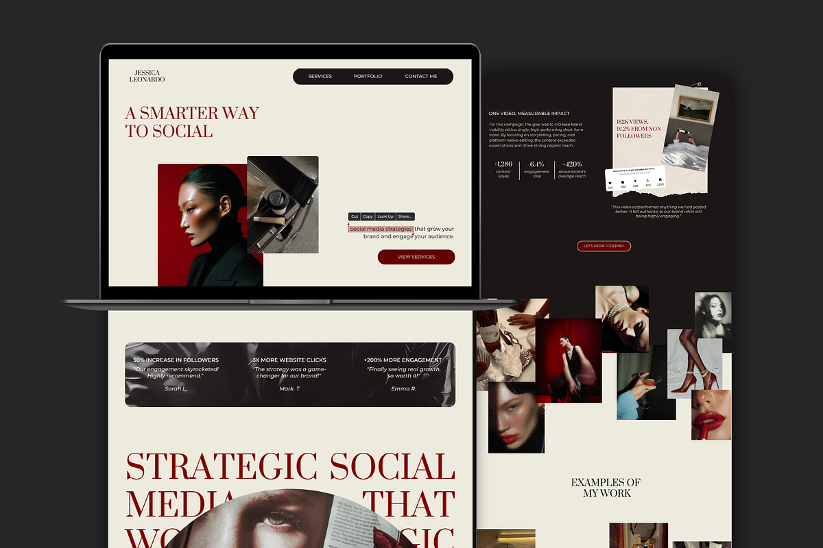Social Media Manager Canva Website, a Landing Page Template by Meraki Templates (Photo 1 of 8)