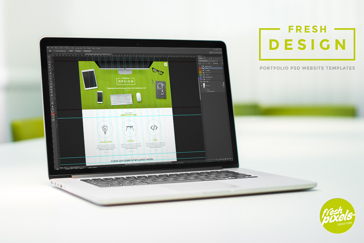 FreshDesign - Portfolio PSD Template, a Websites & App Template by FreshPixels (Photo 4 of 5)
