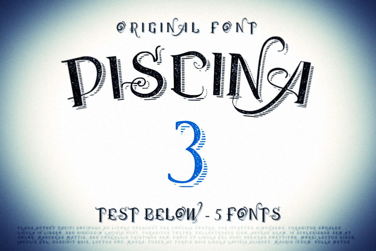 Piscina Vtks fonts ( 5 fonts ) preview 2