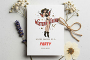 Retro Pin-Up Cowgirl Clipart Bundle, a Graphic by GlitterCraft (Thumbnail 36 of 61)