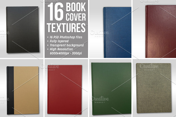 16 Book Cover Textures / Isolated preview 6