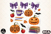 Cute Halloween Spooky Teacher PNG, an Illustration by DreamCafeArt (Thumbnail 3 of 7)