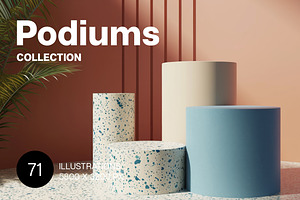 Podiums. 71 images, a Decorative Illustration by Handmadefont
