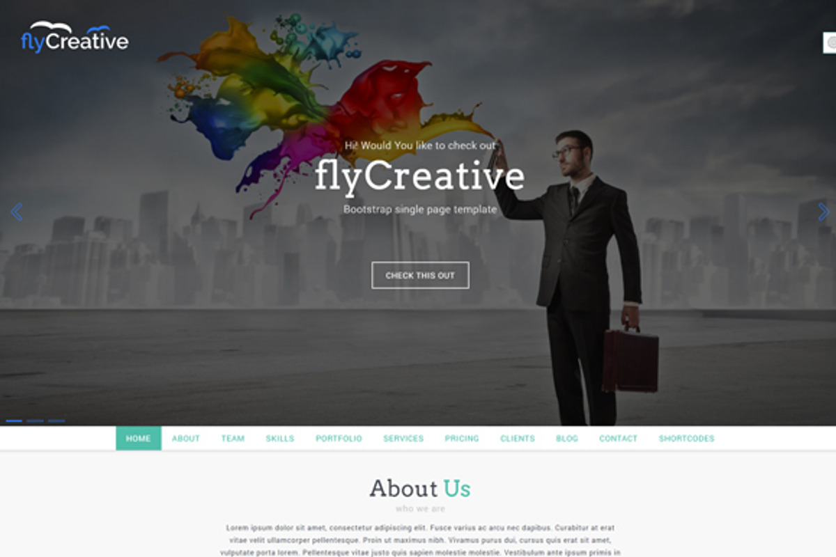 FlyCreative - One Page HTML Template, a HTML Template by FlyTemplates.com (Photo 2 of 8)