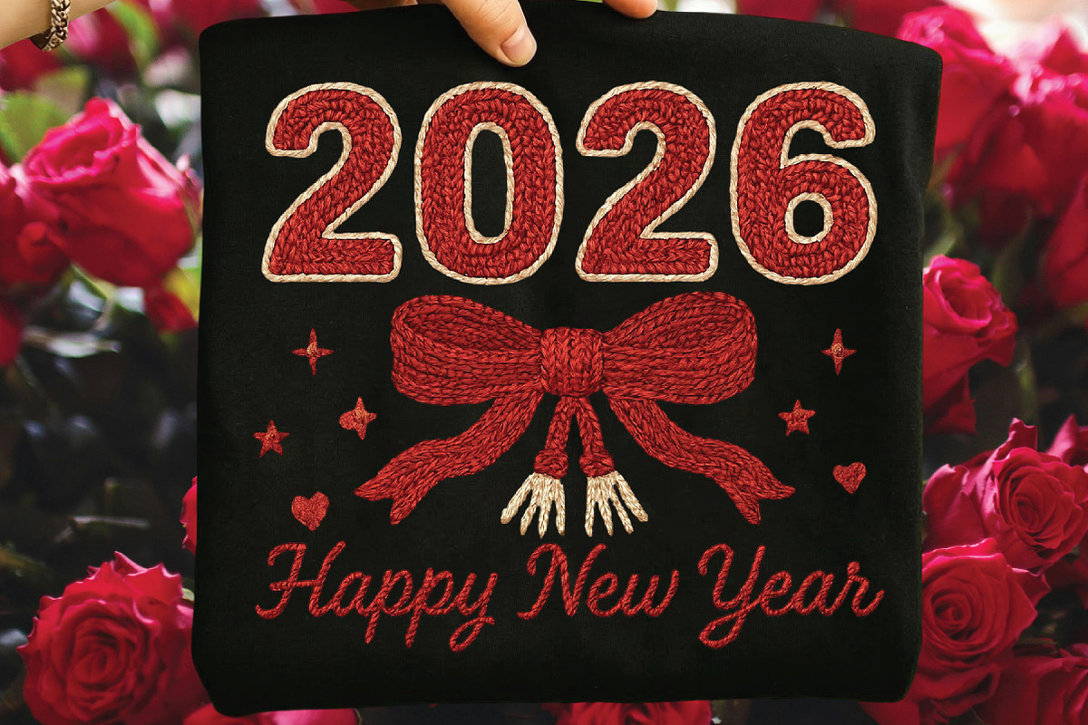 Knitted 2026 Happy New Year PNG, an Illustration by Black Bird Studio (Photo 6 of 8)