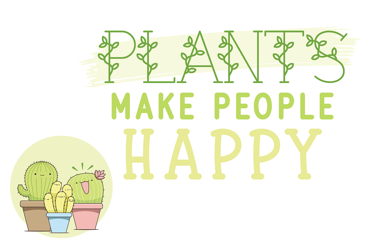 Green Plants, a Font by Creative Keelik (Photo 3 of 5)