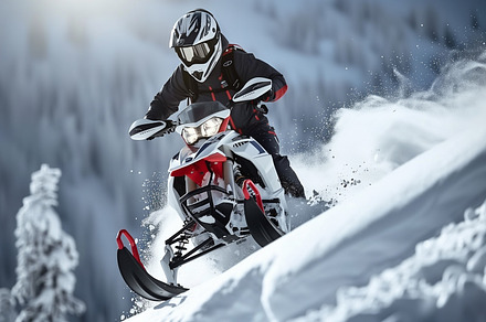 Man goes down on snowmobile, a Sports & Recreation Photo by MistyDay