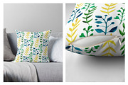 Watercolor flora vector patterns, a Pattern Graphic by inkionia♥ (Thumbnail 4 of 4)