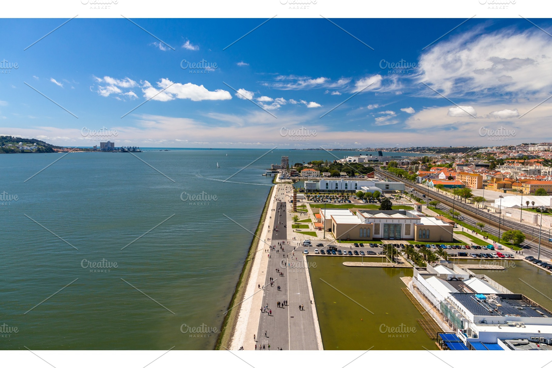 View of seafront in Lisbon, Portugal, an Architecture Photo by Leonid Andronov