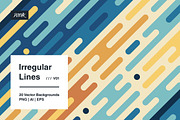 Irregular Lines - Vector Backgrounds, a Background Graphic by dvtchk (Thumbnail 1 of 13)