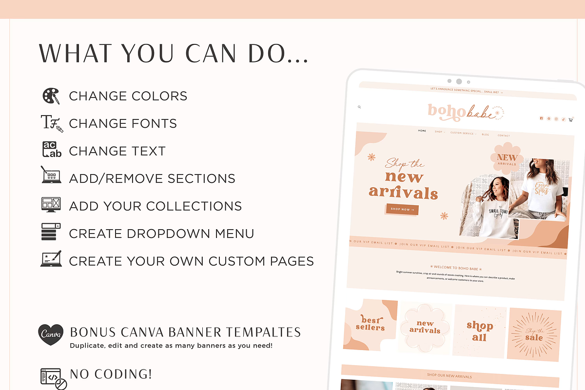 Shopify Theme - Neutral Boho, a Shopify Template by Macarons and Mimosas (Photo 3 of 9)