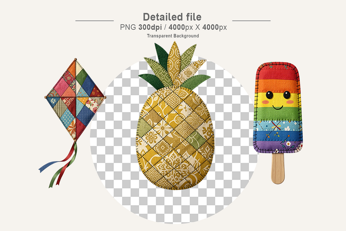 Summer Patchwork Sublimation, a Seasonal Illustration by Artnoy (Photo 3 of 18)