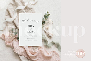 Fine Art 5x7 Invitation Mockup, a Mockup by MoMockups