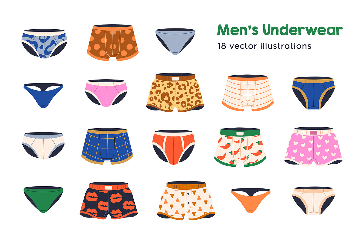 Men underwear, different pants set, an Object Illustration by Good Studio (Photo 1 of 4)