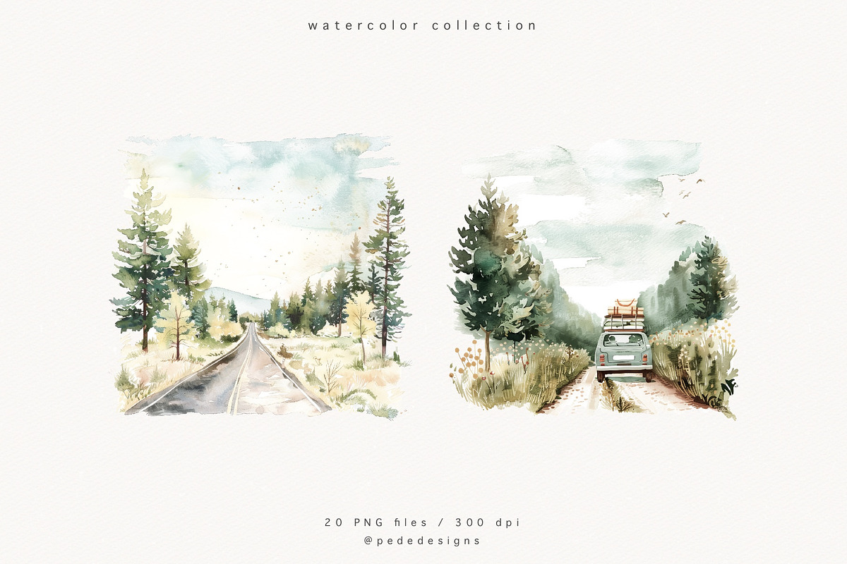 Roadtrip Illustrations, a Decorative Illustration by PeDe Designs (Photo 9 of 10)