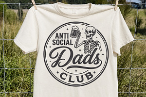 Anti Social Dads Club SVG, a Seasonal Illustration by Rose Art