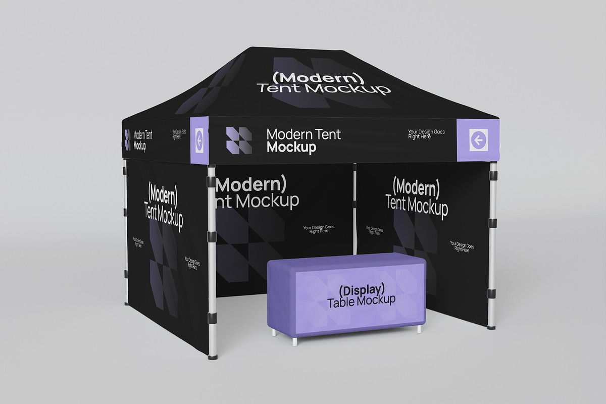 Modern Tent Mockup PSD, a Merchandise Mockup by Akrinity Digital (Photo 4 of 4)