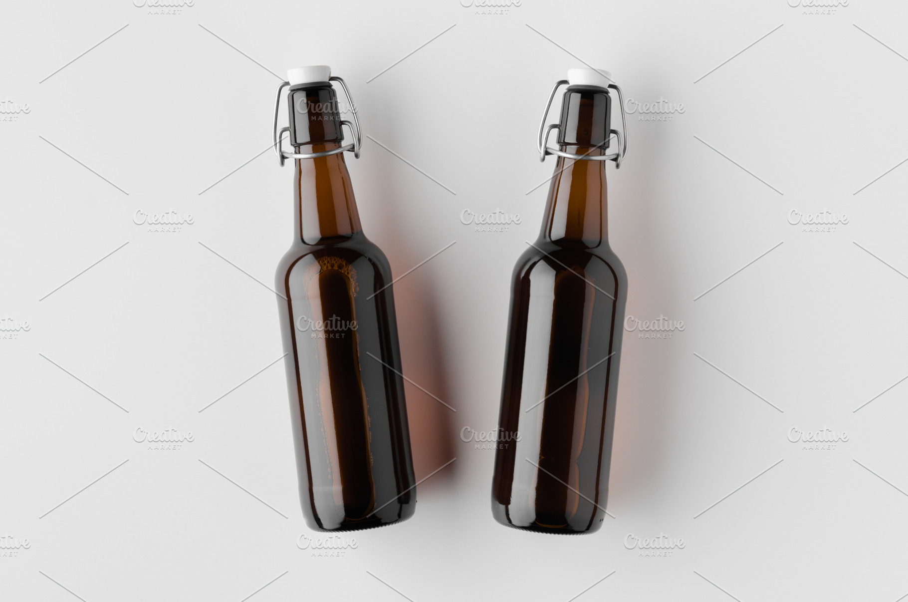 Flip-top beer bottle mockup, JPEG, a Food & Drink Photo by Shablon
