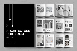Architecture Portfolio Layout, a Brochure Template by ContestDesign