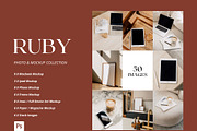 MOCKUP COLLECTION: RUBY, a Books & Magazine Mockup by Studio Phylicia (Thumbnail 1 of 9)