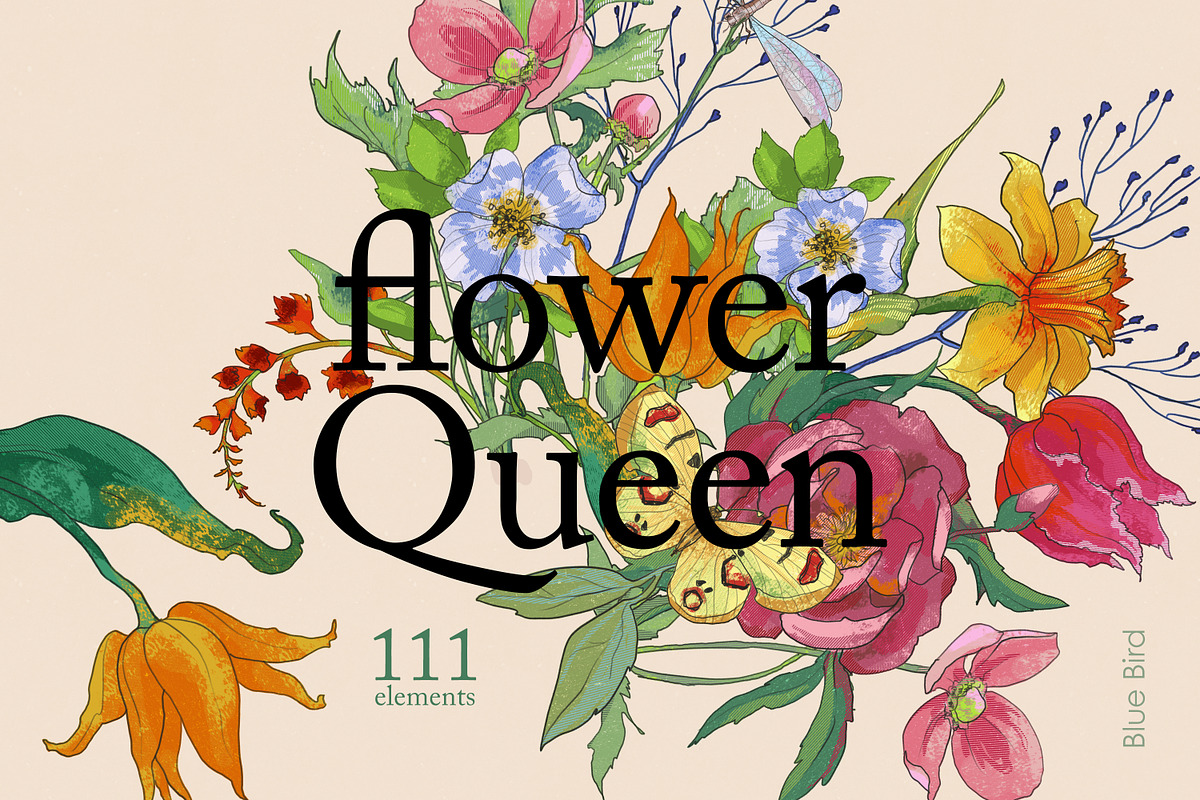 Flower Queen. Botanical vintage, an Object Illustration by Colden Blue (Photo 1 of 14)