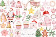 Watercolor Christmas Clipart Bundle, an Illustration by SinaCreation (Thumbnail 1 of 7)