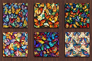 Stained Glass Butterflies Seamless P, a Pattern Graphic by protabsorkar11 (Thumbnail 2 of 4)