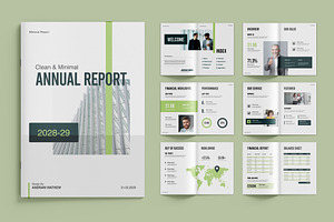 Annual Report Book Template, a Brochure Template by Templeste