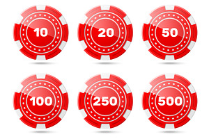 Realistic red plastic casino poker, an Object Illustration by Vectorbuum