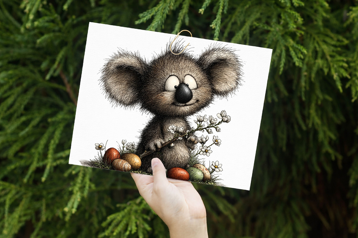 Whimsical Easter Koala Clipart, a Graphic by Libby Wishes (Photo 6 of 7)