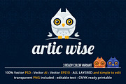 Artic Wise Owl Logo Design, a Branding & Logo Template by Manudesign (Thumbnail 1 of 3)