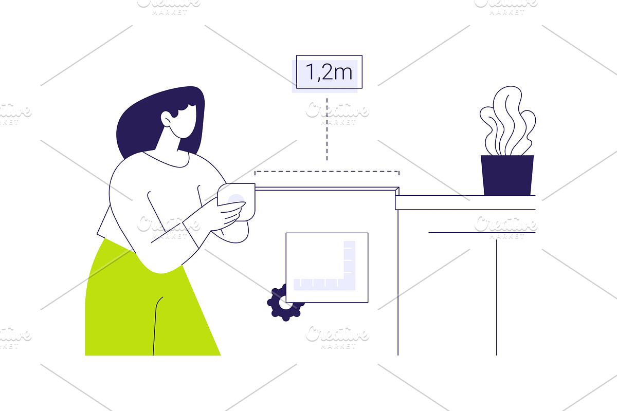 Taking room measurements abstract, an Object Illustration by Visual Generation