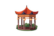 Chinese buildings set + banner, a Decorative Illustration by PaperTrident (Thumbnail 11 of 12)