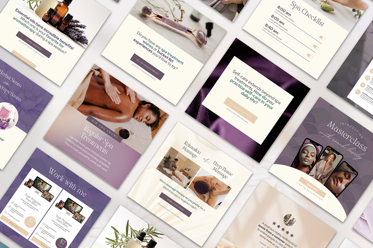 31 Spa Instagram Templates