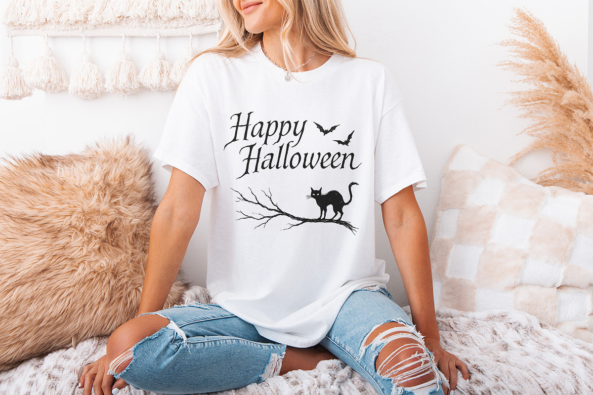 Happy Halloween Black Cat PNG, an Illustration by SharpMarketplace (Photo 3 of 9)