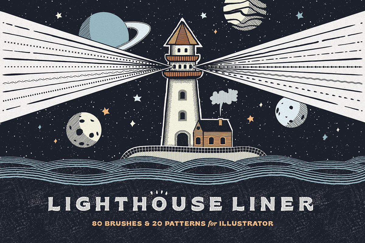Liner Illustrator Brushes, a Brush Add-On by pixelbuddha.net (Photo 1 of 11)