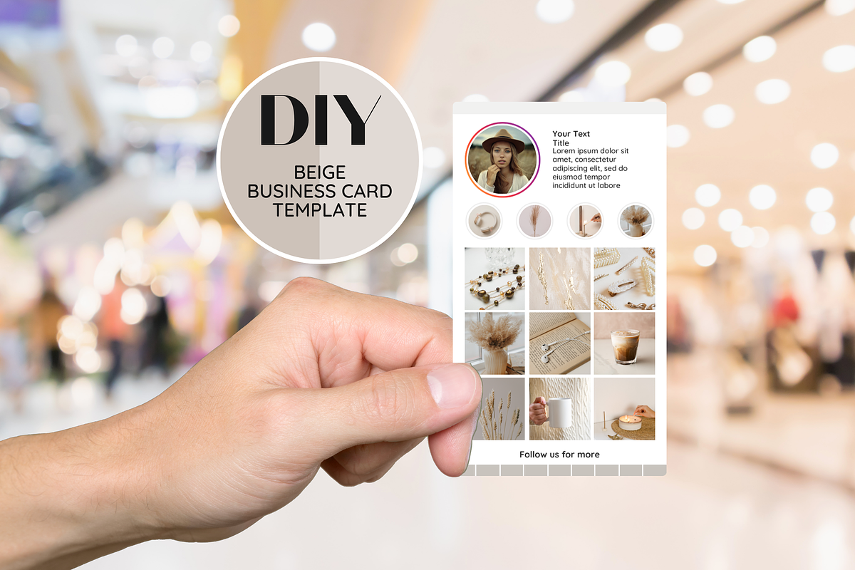 Beige QR Code Business Card, a Business Card Template by SunshineStudioBoutique (Photo 3 of 9)