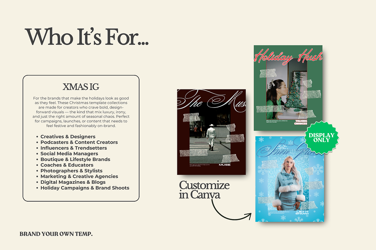 WINTER HOLIDAY Christmas Canva Temp, a Templates & Theme by BYOTstudios (Photo 10 of 11)