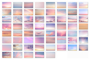 40 Pastel Sky Photo Overlays