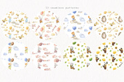 Cute animals with balloons, an Illustration by Love Watercolor Store (Thumbnail 7 of 9)
