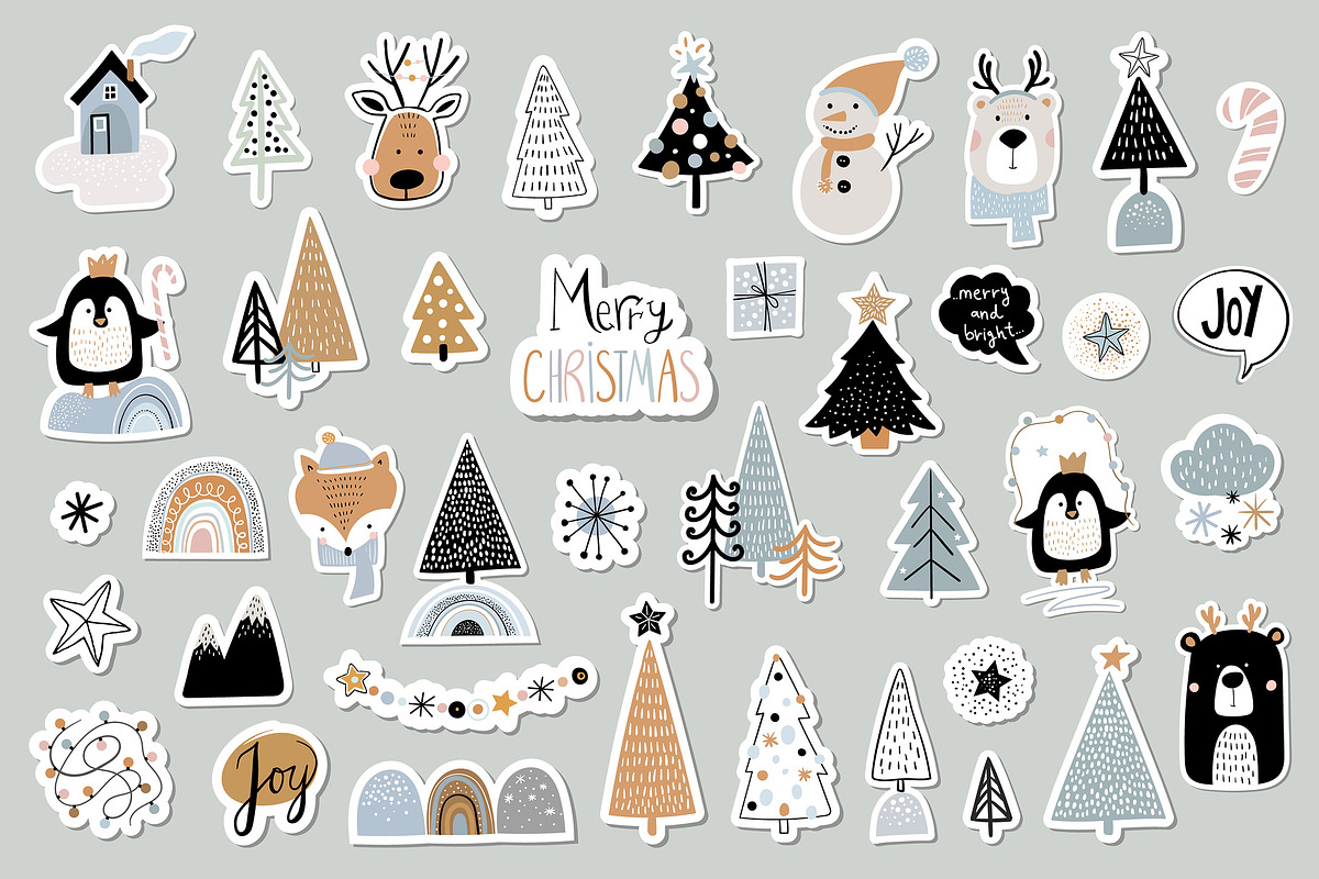 Scandinavian Christmas elements, an Animal Illustration by Letto studio (Photo 2 of 8)