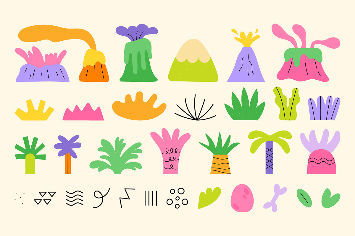 Dinosaur World | Graphic collection, an Illustration by katieromanoff_art (Photo 10 of 13)