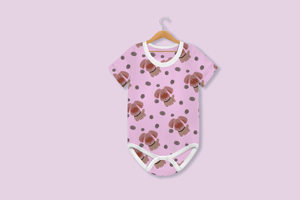 Cute Dog Pattern, a Pattern Graphic by ArtOfSoul (Photo 3 of 4)